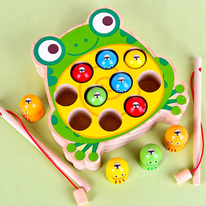 Fun and Safe Magnetic Frog Fishing Game for Early Learning – Roots & Rattles