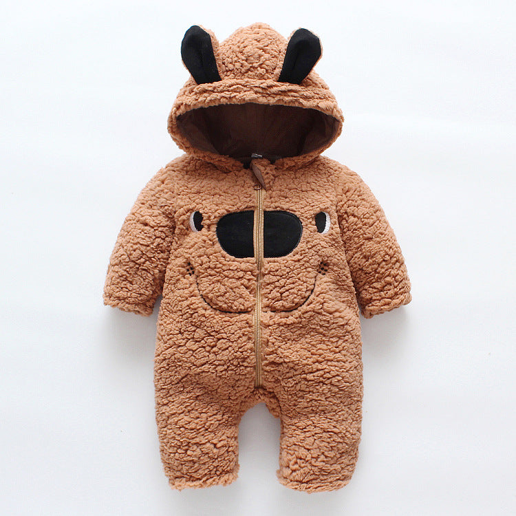 Warm and Cozy Baby Bear Hooded Romper Outfit – Roots & Rattles