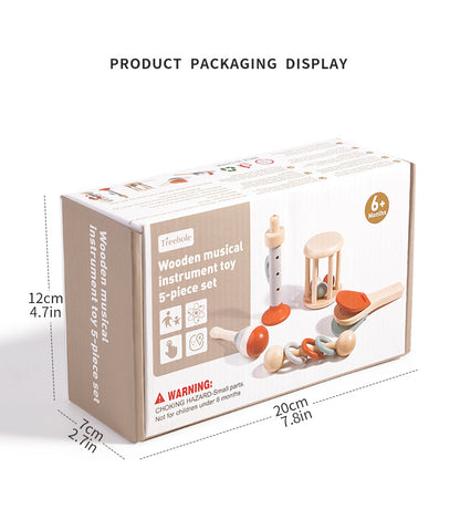 Early Education Wooden Baby Rattle Toy