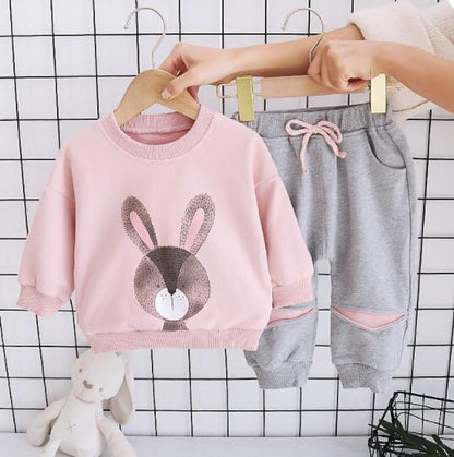 Two-piece Long-sleeved Floral Baby Suit